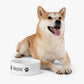 Thirsty Paw Prints Pet Bowl | Ceramic Dog Water Dish 16 oz