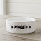 Personalized Name pet bowl | Your Dog's Name 16oz bowl with paw prints
