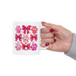 Ceramic Mug with Pink Paw Print and Bow: 11 oz or 15 oz