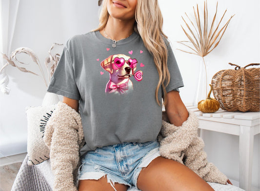 Labrador Valentine T-shirt, Dog Lover Shirt, Valentine's Day Tee, Labrador Retriever Gift, Cute Pet Gift