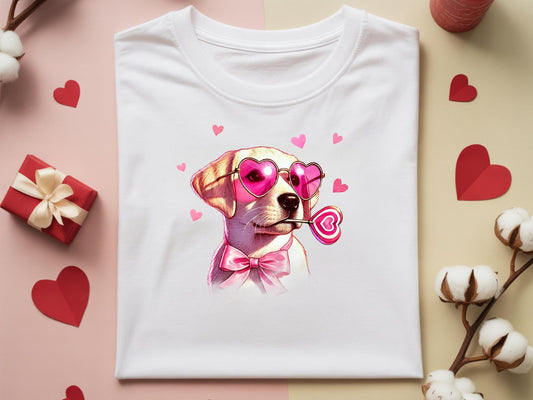 Labrador Valentine T-shirt, Dog Lover Shirt, Valentine's Day Tee, Labrador Retriever Gift, Cute Pet Gift