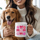 Ceramic Mug with Pink Paw Print and Bow: 11 oz or 15 oz
