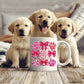 Ceramic Mug with Pink Paw Print and Bow: 11 oz or 15 oz