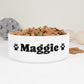 Personalized Name pet bowl | Your Dog's Name 16oz bowl with paw prints