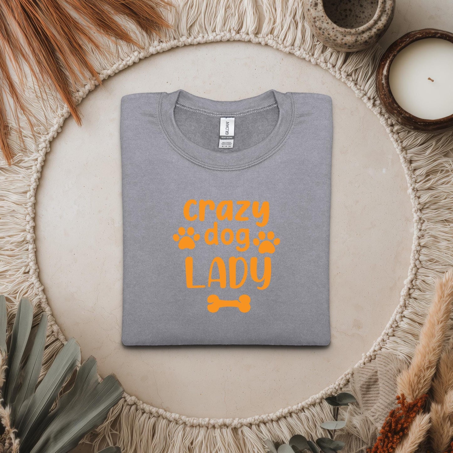 Funny Dog Lover Sweatshirt, Gildan 18000 Cotton