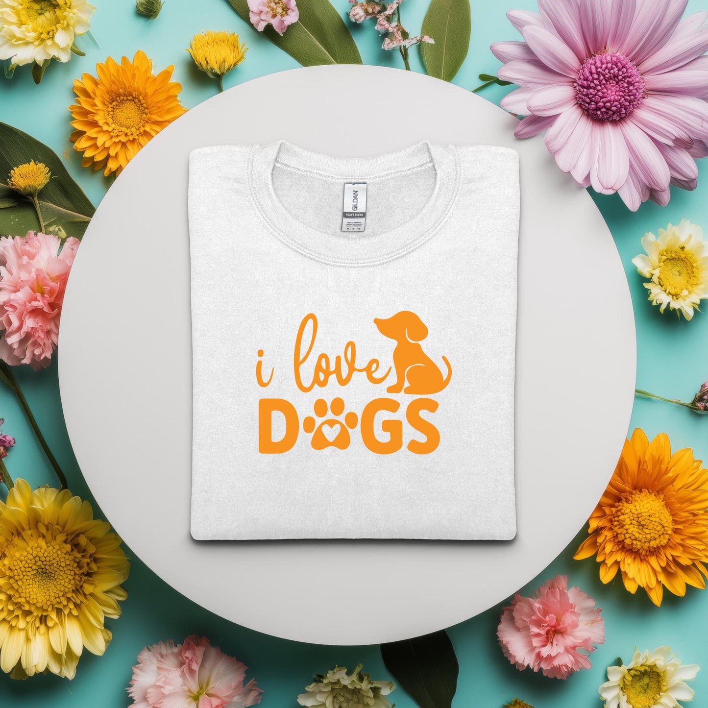 Funny Dog Lover Sweatshirt, Gildan 18000 Cotton