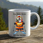 I'm Just Here for the Medals Skiing Yellow Labrador Mug; Apres ski gift