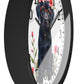 Black Labrador with Glasses and Floral Crown Wall Clock | Cute Dog Clock
