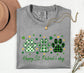 Dog Paw Prints St. Patrick's Day T-shirt | Shamrock Paw Print St Patrick Tee; Lucky Paw Print