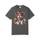 Mardi Gras Bulldog Puppy T-Shirt | Jester Hat Beads Carnival Tee; Dog Lover Tee
