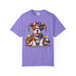 Mardi Gras Bulldog Puppy T-Shirt | Jester Hat Beads Carnival Tee; Dog Lover Tee