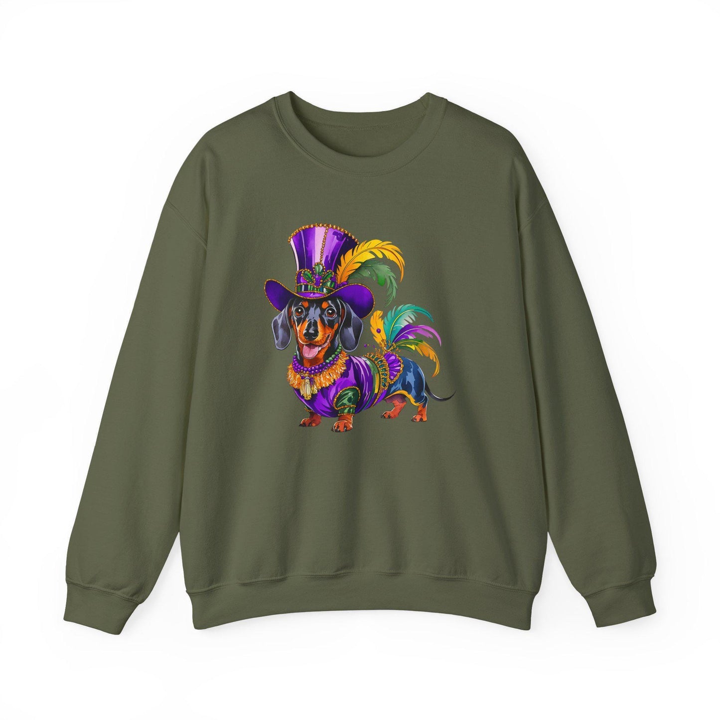 Dachshund Parade Costume Top: Cotton Blend Carnival Crewneck