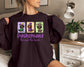 Dachshund Through the Beads Sweatshirt | Mardi Gras Dachshund Crewneck