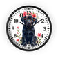 Black Labrador with Glasses and Floral Crown Wall Clock | Cute Dog Clock