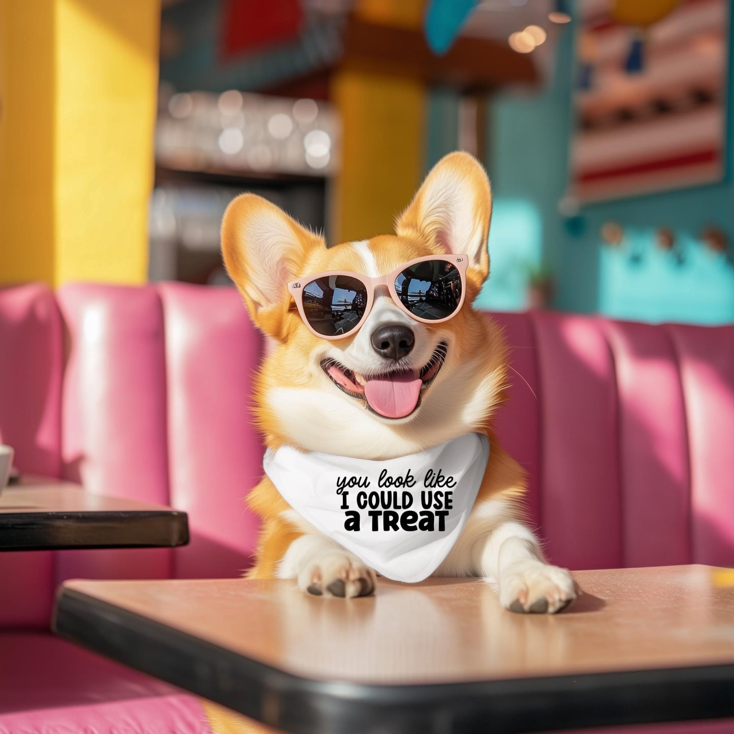 You Look Like I Could Use a Treat Pet Bandana Collar | Funny Dog Bandana