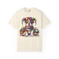 Mardi Gras Bulldog Puppy T-Shirt | Jester Hat Beads Carnival Tee; Dog Lover Tee